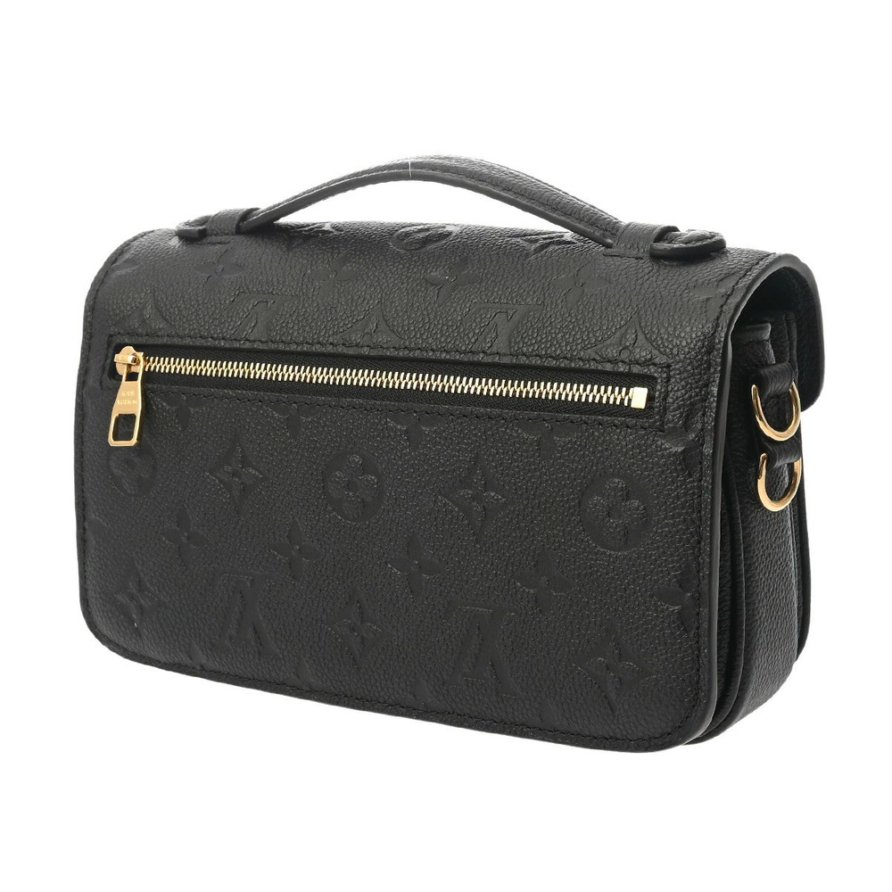 Louis Vuitton Monogram EW Metis Black Pochette Leather Bag Empreinte
